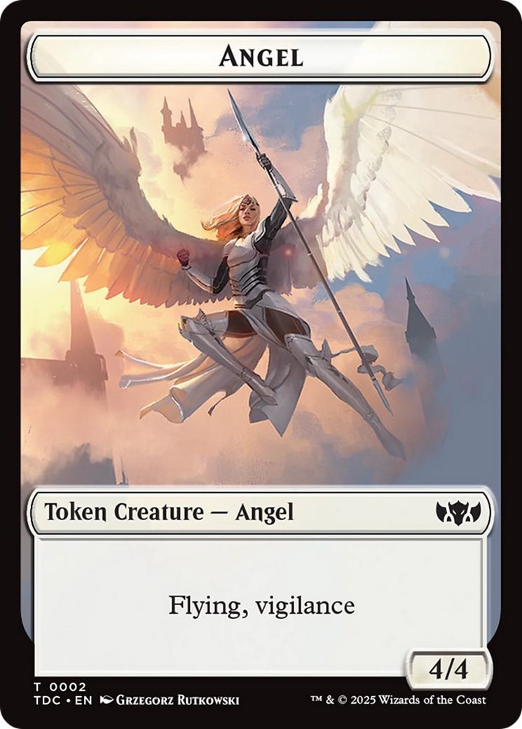 Angel Token (02) // Spirit Token (06) [Tarkir: Dragonstorm: Commander: Tokens] [Non-Foil]