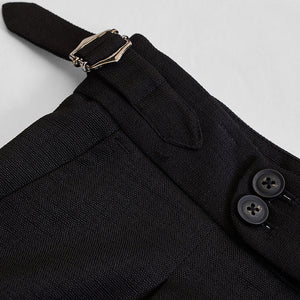 Black Slim Fit Stretch Trousers