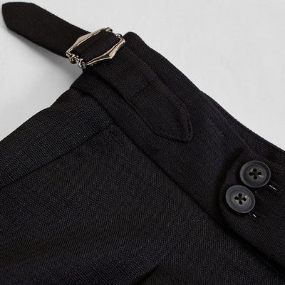 Black Slim Fit Stretch Trousers
