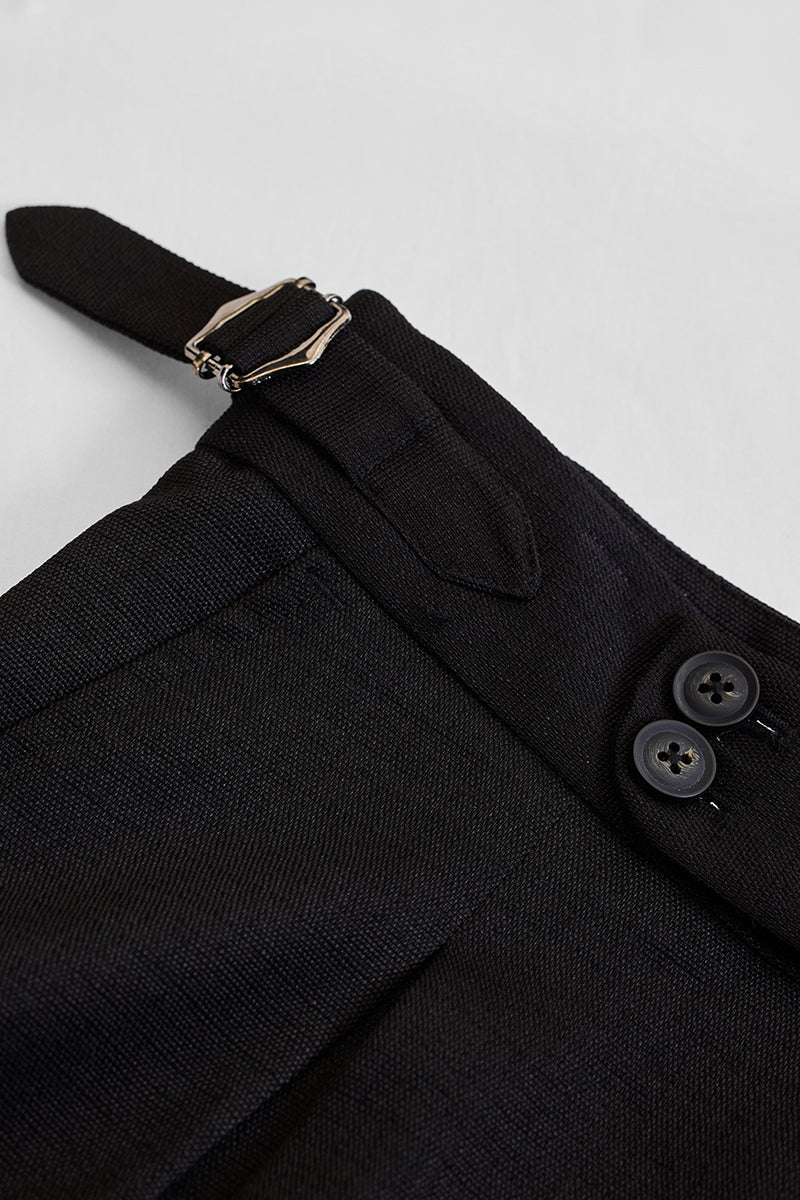 Black Slim Fit Stretch Trousers