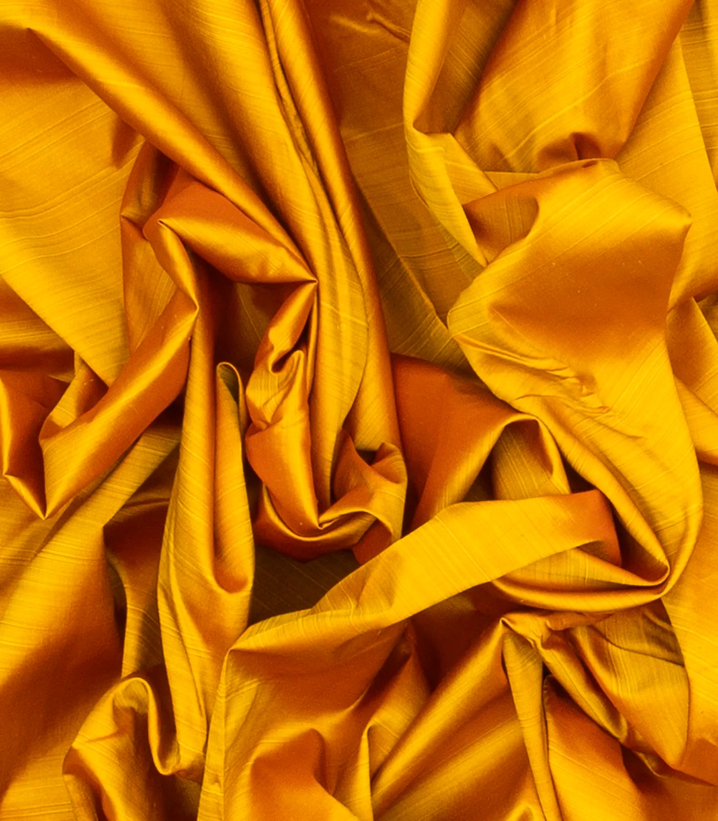 Mustard Handloom Kanchipuram Korvai Silk Saree With Green Border