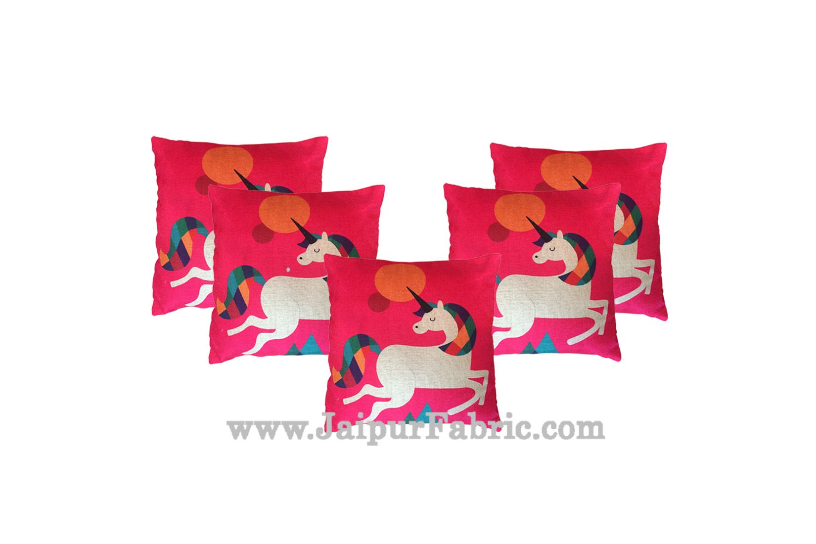 Jute Cushion Cover Digital Unicorn