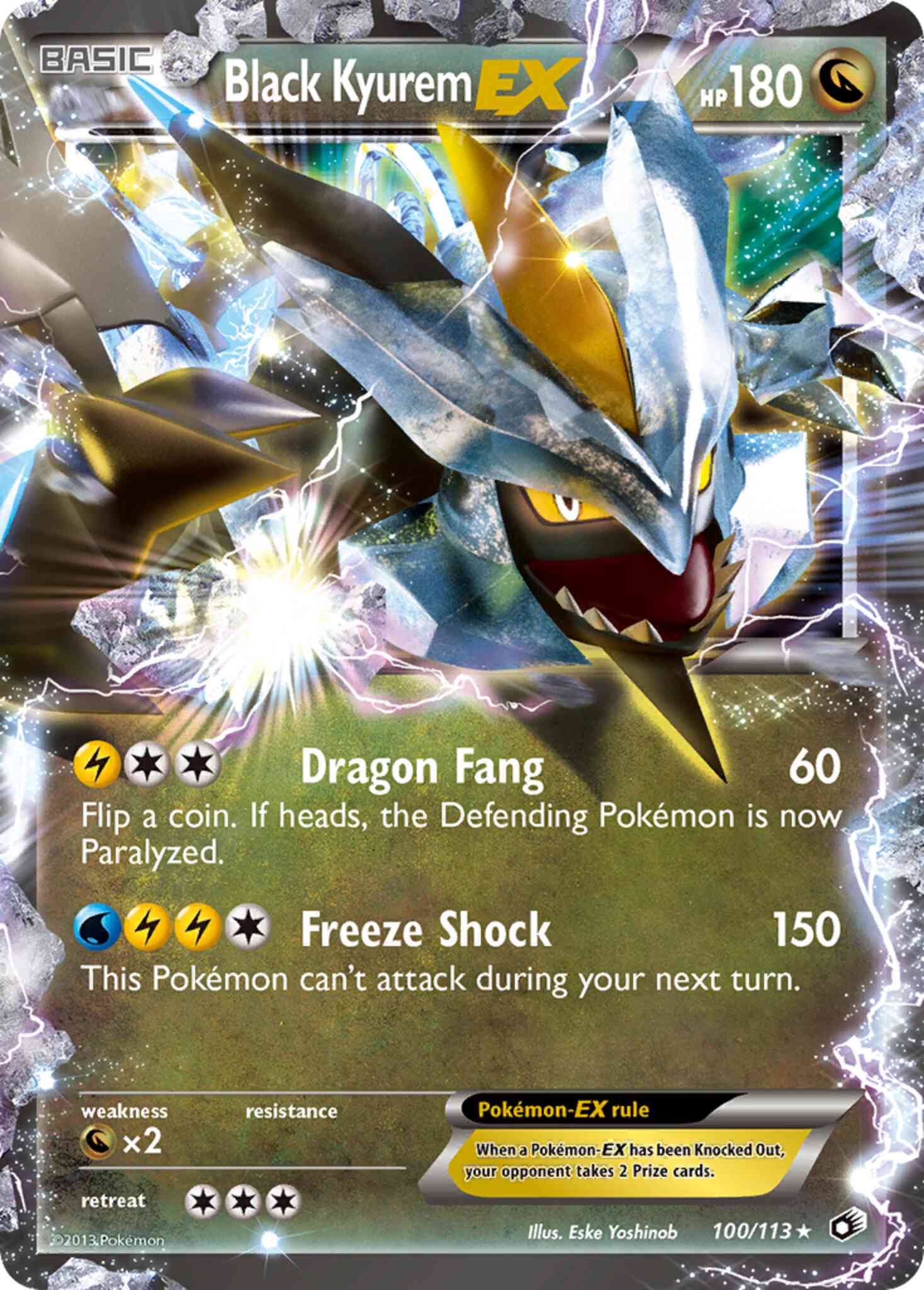 Black Kyurem-EX - 100/113 - Rare Holo EX [bw11-100] [Ultra]