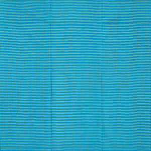 Sky Blue Mangalagiri Cotton Saree With Stripes & Contrast Border