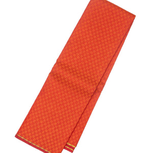 Red Handloom Kanchipuram Payadi Silk Saree With Corner Buttas