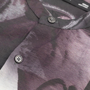 Mauve Abstract Mandarin Shirt