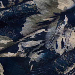 Navy Textured Floral Shirt