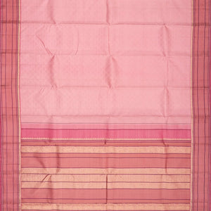 Bubblegum Pink Handloom Kanchipuram Silk Saree With Jaal Motifs