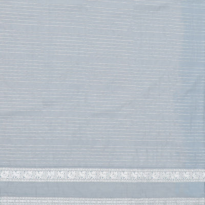 Black checked with floral motifs budget silk saree, contrast zari border & traditional zari design pallu