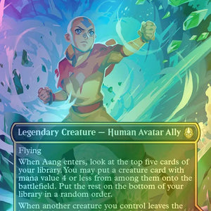 Aang, at the Crossroads // Aang, Destined Savior [304] [Borderless] [Scene] [Avatar: The Last Airbender] [Foil]