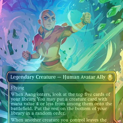 Aang, at the Crossroads // Aang, Destined Savior [304] [Borderless] [Scene] [Avatar: The Last Airbender] [Foil]