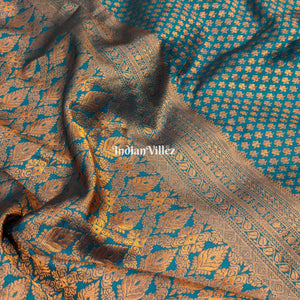 Peacock Green Kanjivaram Silk Saree
