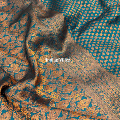 Peacock Green Kanjivaram Silk Saree