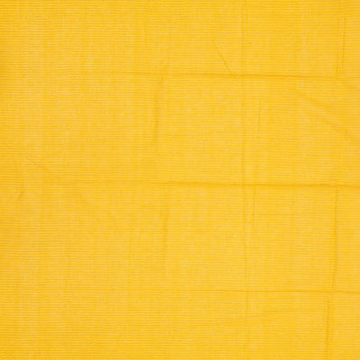 Yellow Handloom Bengal Cotton Saree And Floral Buttas