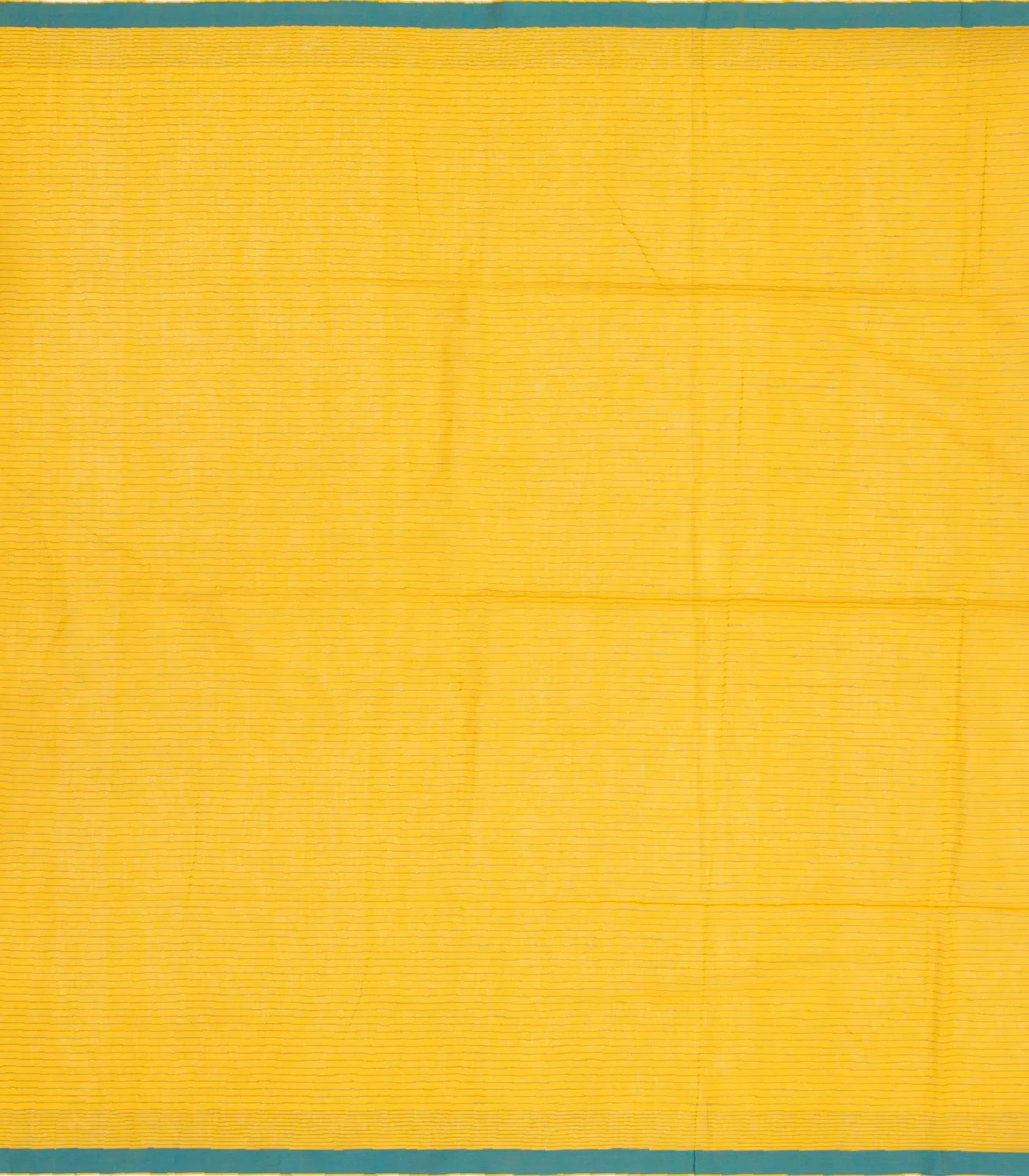 Yellow Handloom Bengal Cotton Saree And Floral Buttas