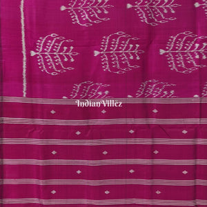 Magenta Odisha Ikat Contemporary Silk Saree