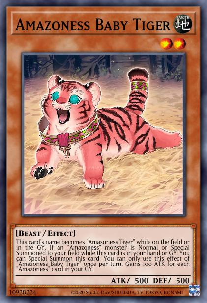 Amazoness Baby Tiger (Purple) - LDS1-EN023 - Ultra Rare - 1st Edition