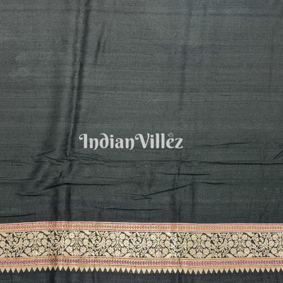 Black Designer Banarasi Tussar Saree