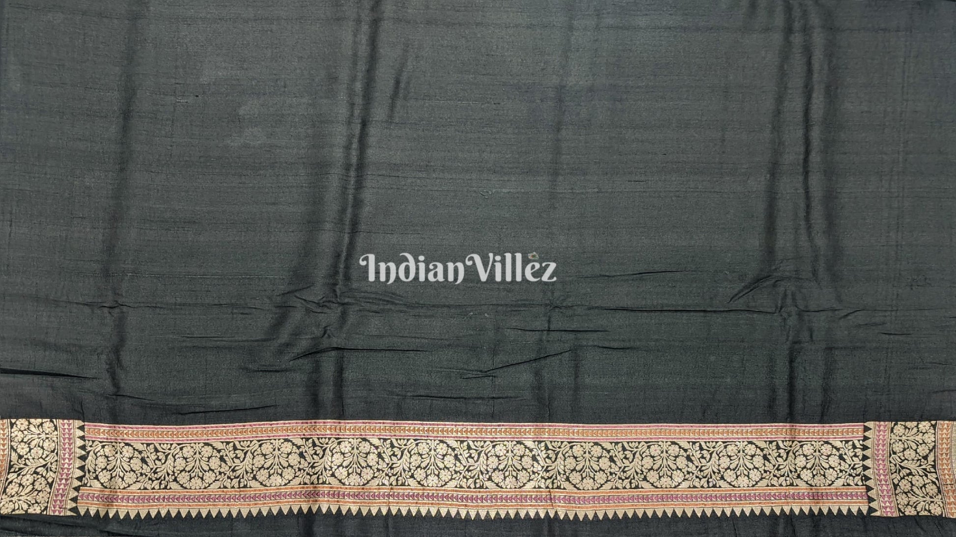 Black Designer Banarasi Tussar Saree