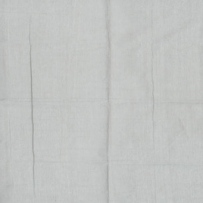 Dark Grey Handloom Village Cotton Saree With Floral Motifs