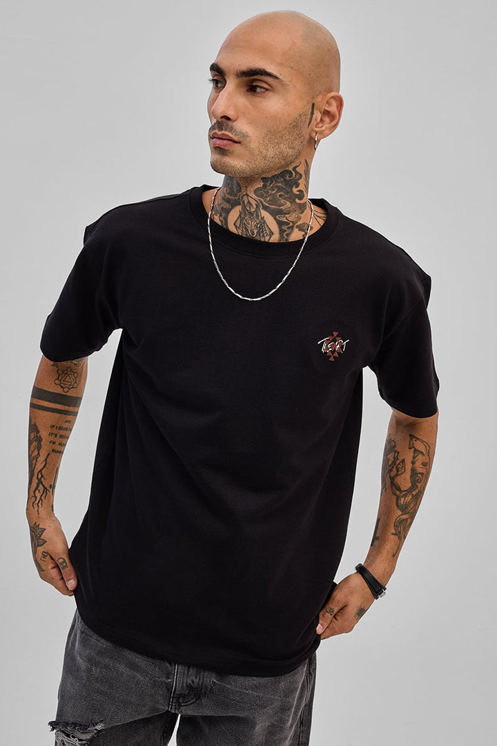 The Art Black Oversized Fit T-Shirt