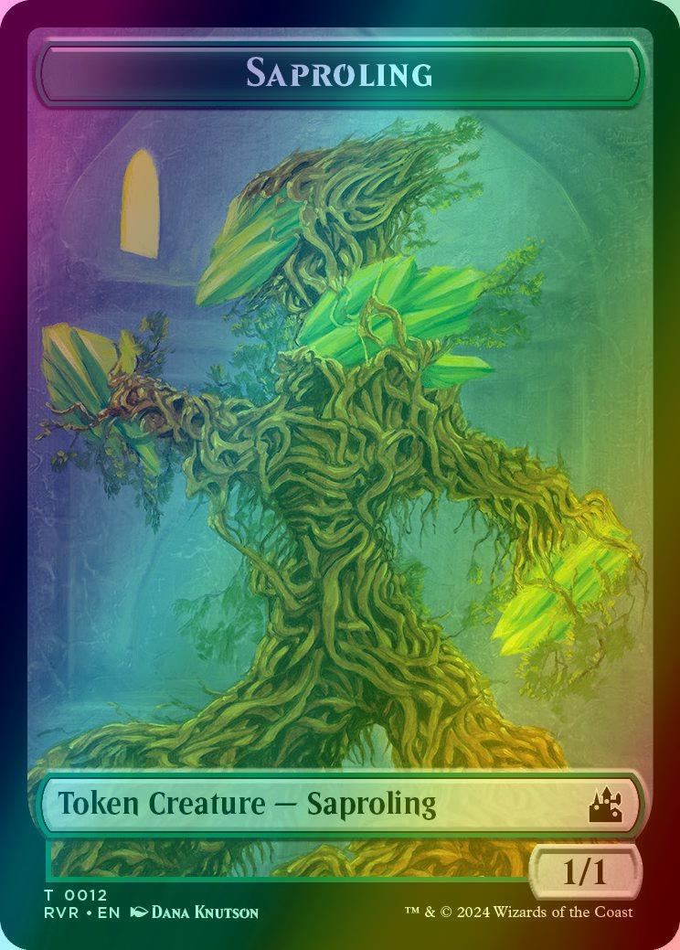 Angel Token (03) // Saproling Token (12) [Ravnica Remastered: Tokens] [Foil]
