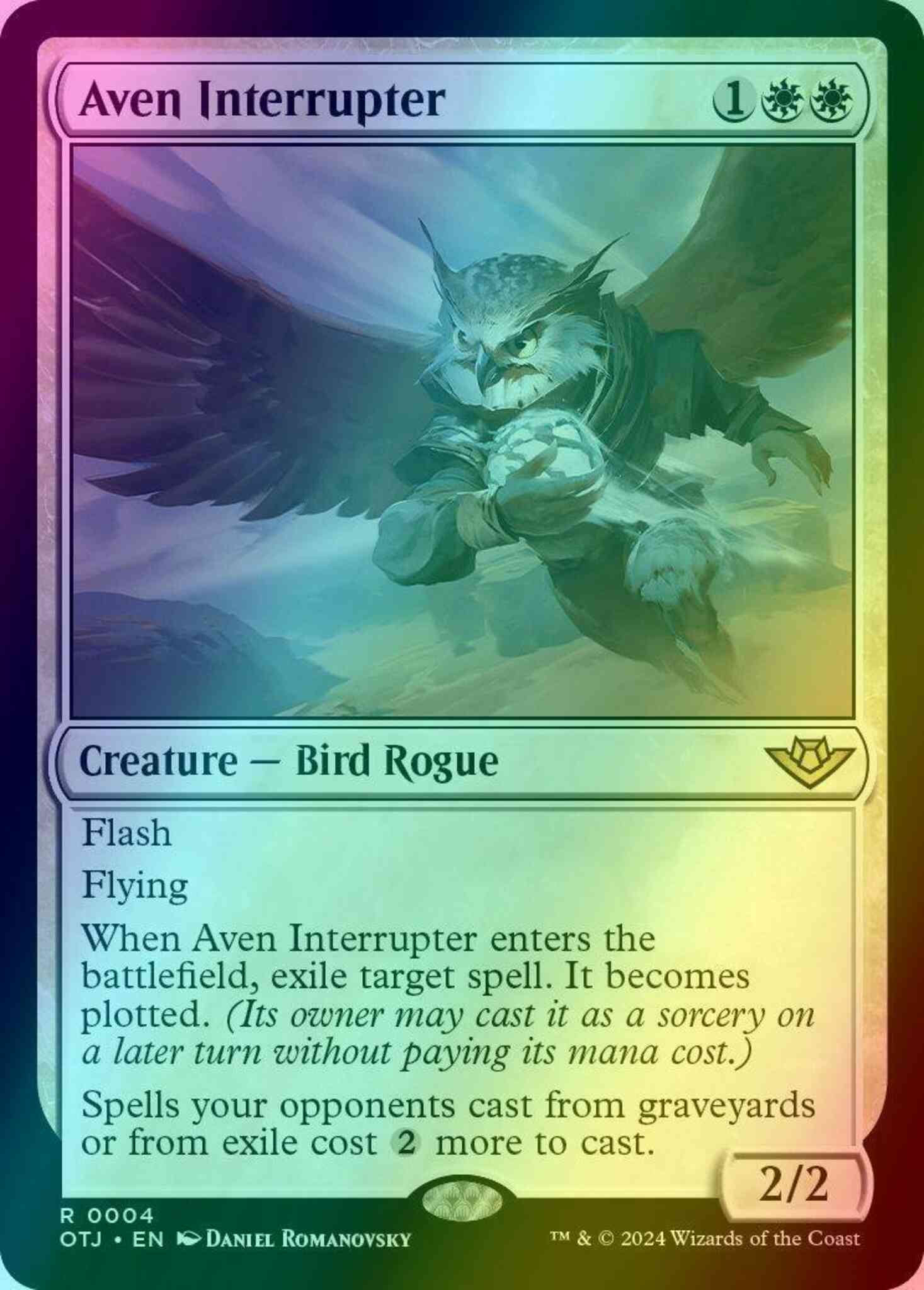 Aven Interrupter [4] [Outlaws of Thunder Junction] [Foil]