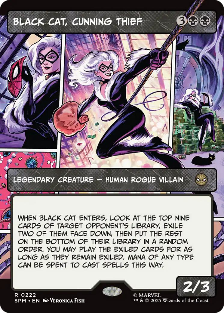 Black Cat, Cunning Thief [222] [Borderless] [Panel] [Marvel's Spider-Man] [Non-Foil]