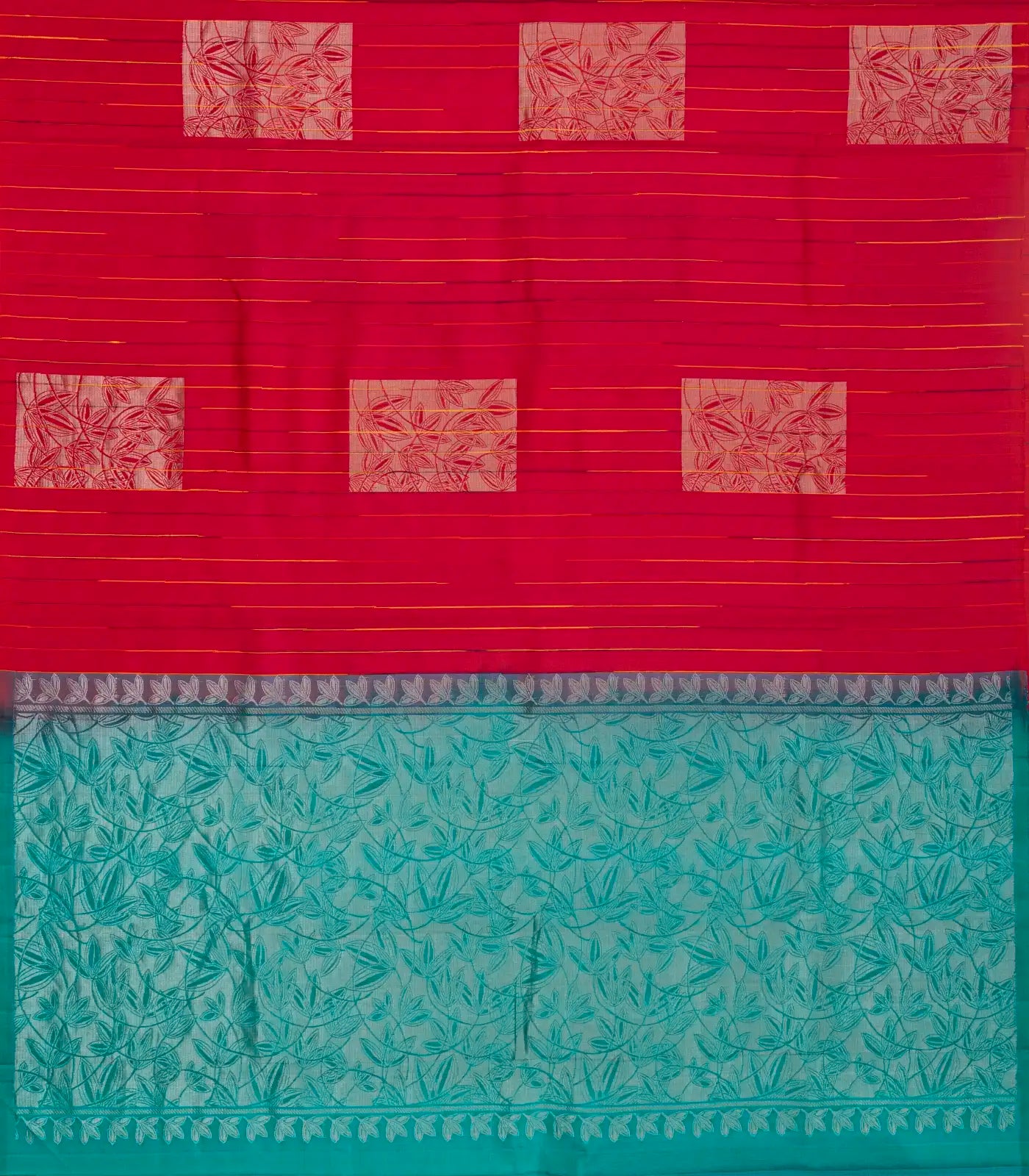 Hot Pink Handloom Soft Silk Saree With Stripes & Buttas