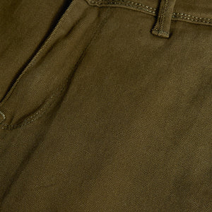 Olive Slim Fit Cargo Jeans