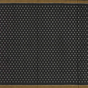 Black Handloom Ikat Silk Saree With Broken Stripes