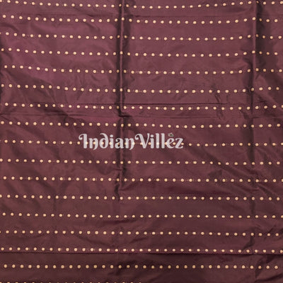 Coffee & Red Banarasi Katan Silk Saree