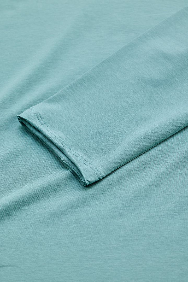 Turquoise Stretch Full Sleeve T-Shirt