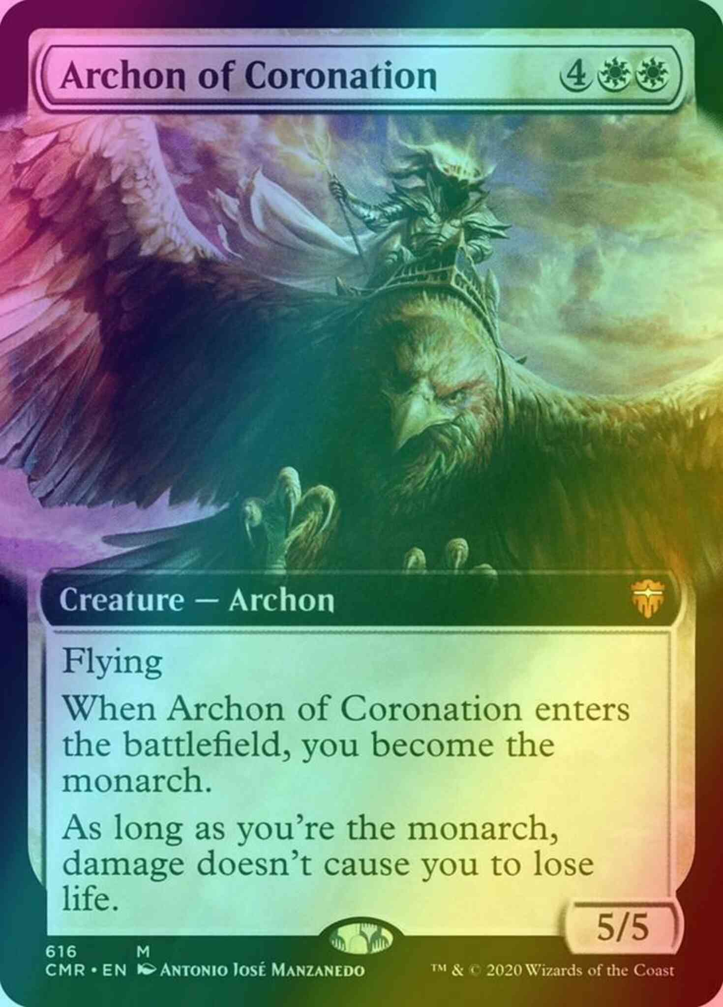 Archon of Coronation [616] [Extended Art] [Commander Legends] [Foil]