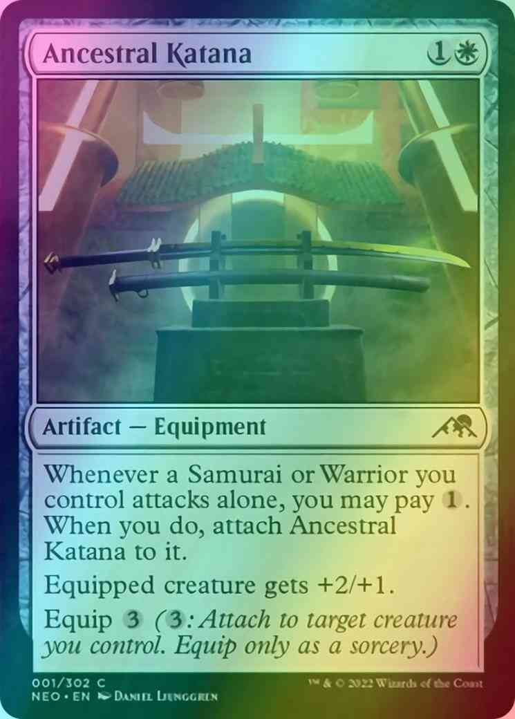 Ancestral Katana [1] [Kamigawa: Neon Dynasty] [Foil]