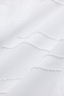 White Geometric Box Fit Shirt
