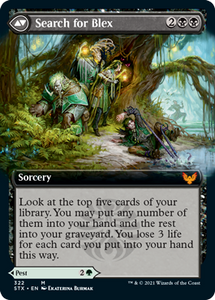 Blex, Vexing Pest // Search for Blex [322] [Extended Art] [Strixhaven: School of Mages] [Non-Foil]