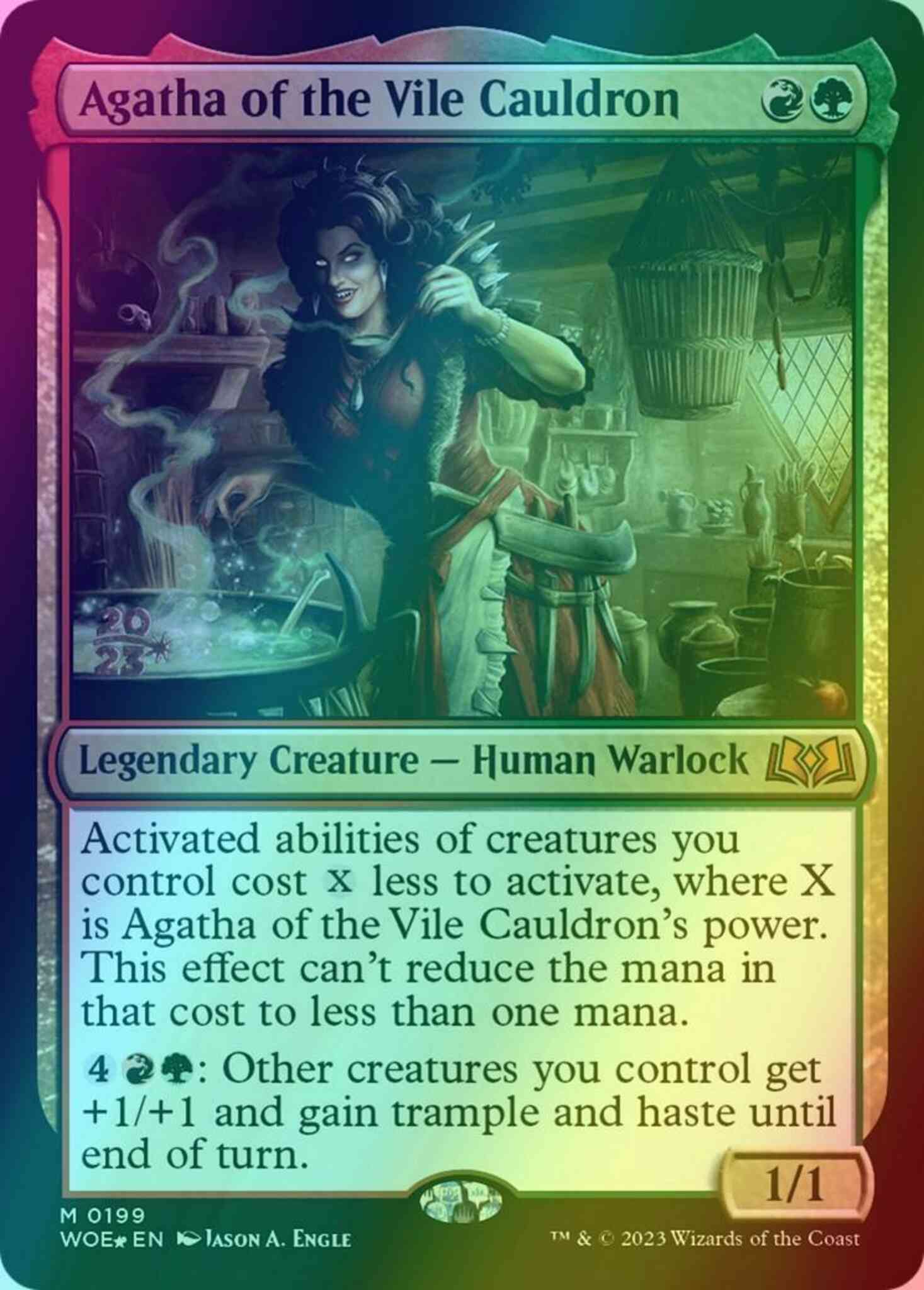 Agatha of the Vile Cauldron [199s] [Prerelease] [Wilds of Eldraine: Promos] [Foil]