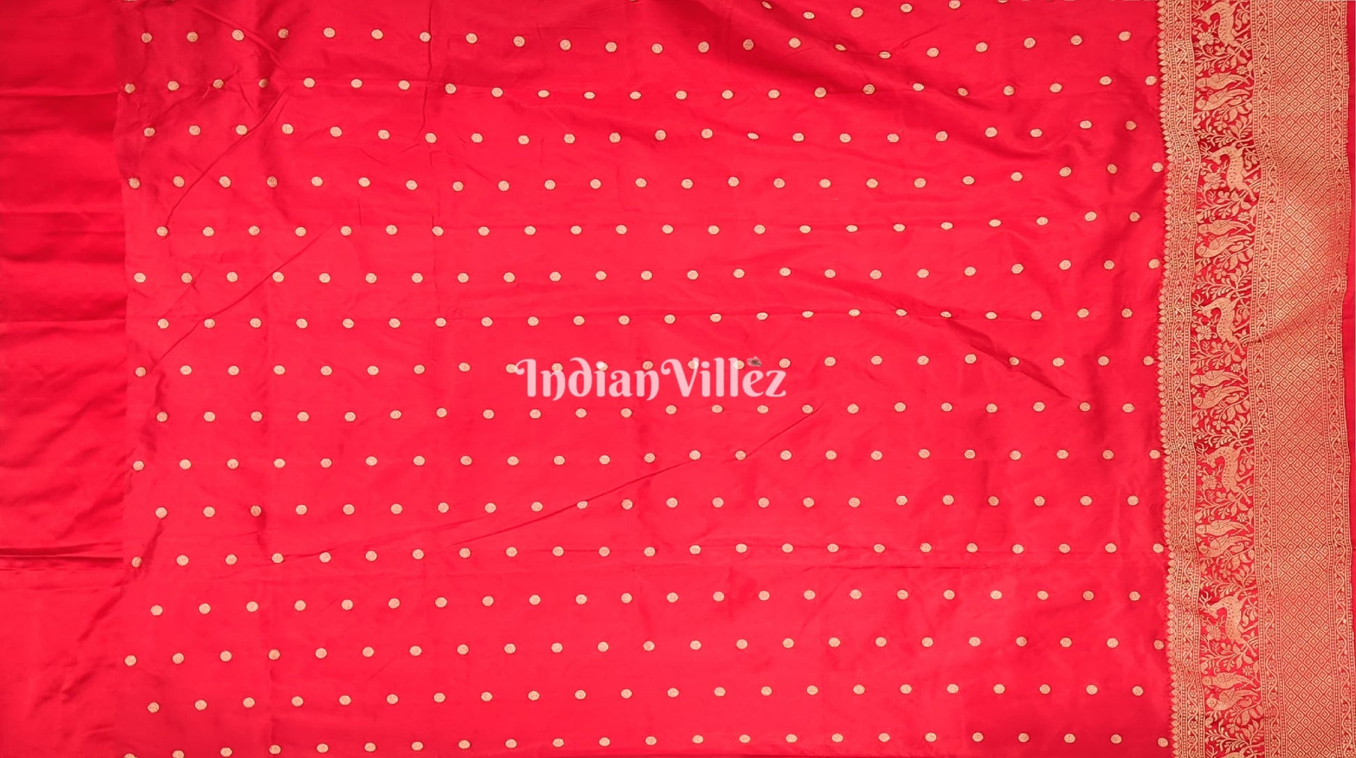 Pink Peach Parrot Handwoven Banarasi Katan Silk Saree