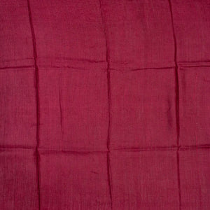 Crimson Handloom Tussar Silk Saree With Printed Motifs