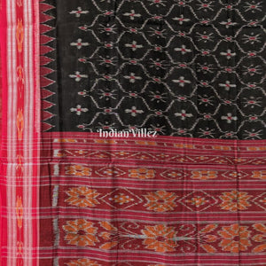 Black Odisha Handloom Maniabandha Cotton Saree
