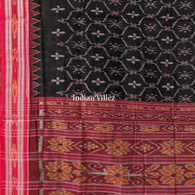 Black Odisha Handloom Maniabandha Cotton Saree