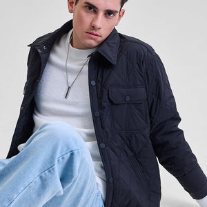 Black Double Pocket Relaxed Fit Jacket
