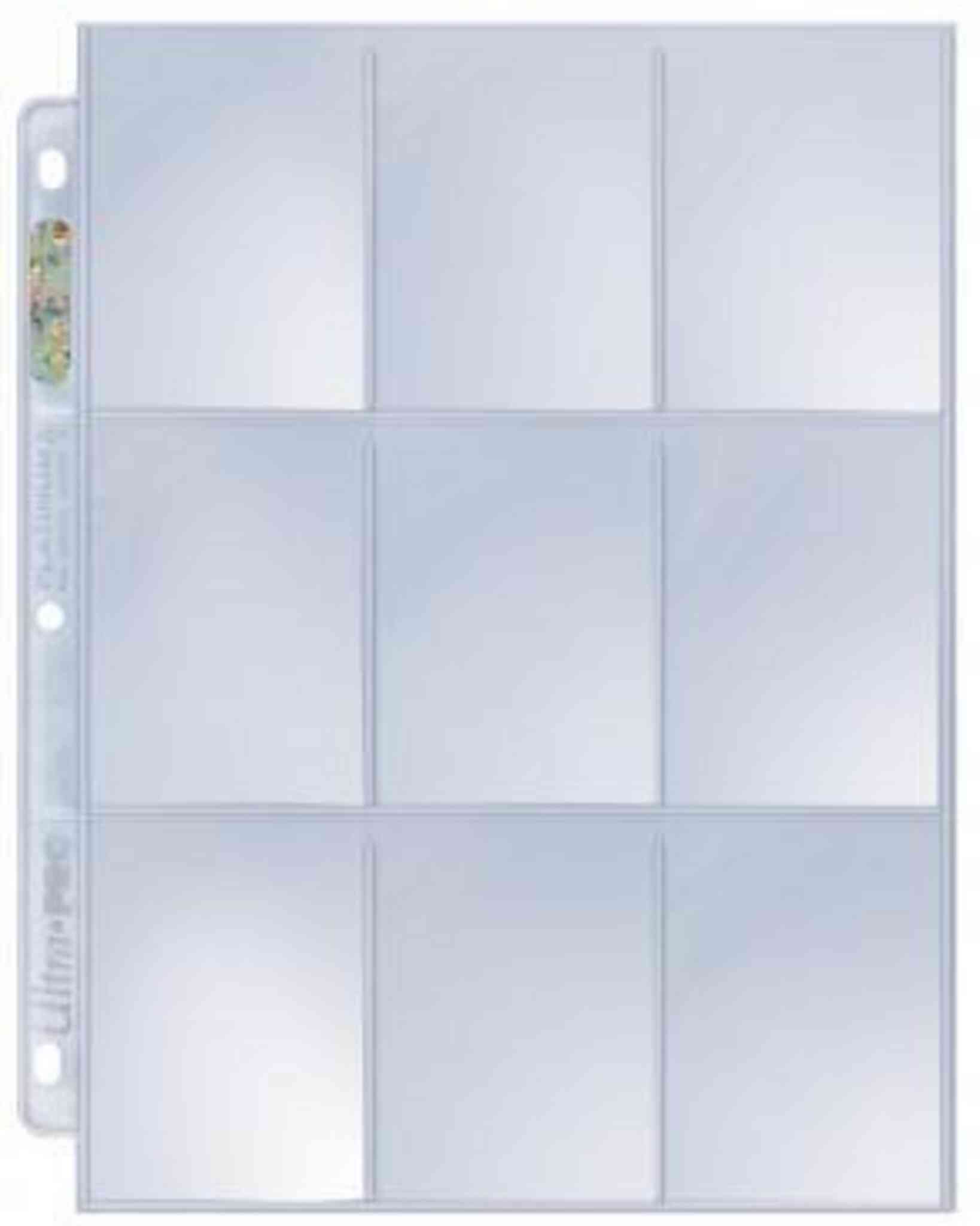9-Pocket Premium Top Load Page with Clear Background
