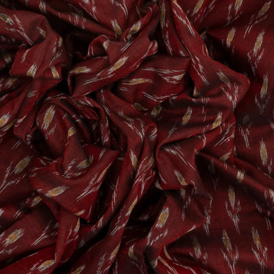 Maroon Handloom Orissa Cotton Saree With Contrast Border