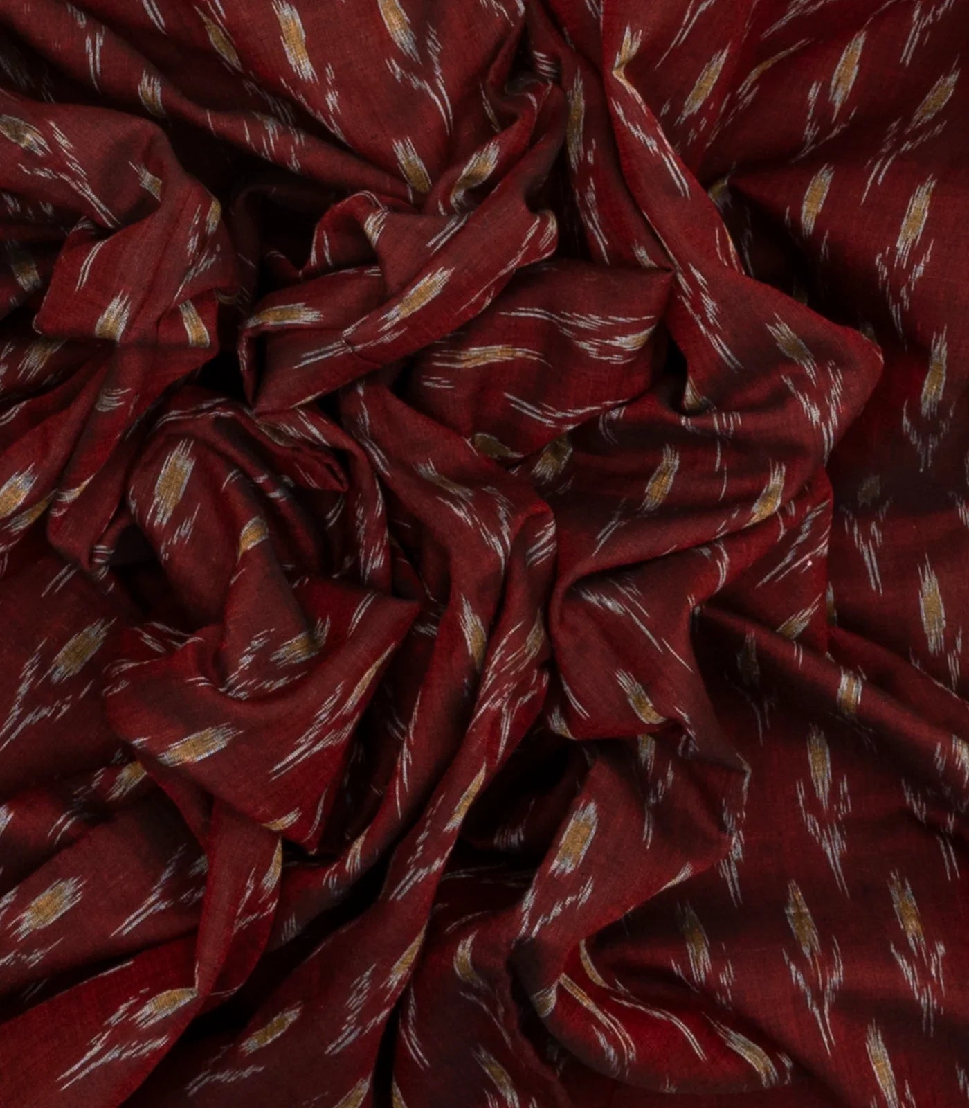 Maroon Handloom Orissa Cotton Saree With Contrast Border