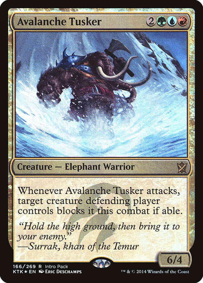Avalanche Tusker [166] [Intro Pack] [Khans of Tarkir Promos] [Foil]