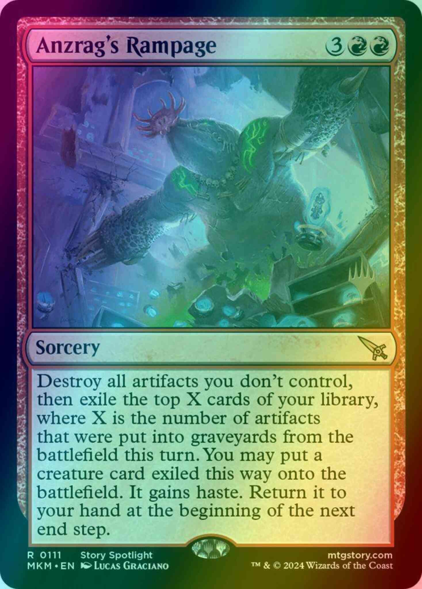 Anzrag's Rampage [111p] [Promo Pack] [Murders at Karlov Manor: Promos] [Foil]