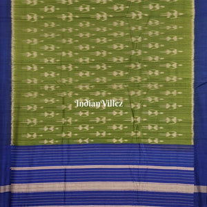 Mehendi Green Blue Gopalpur Tussar Silk Saree