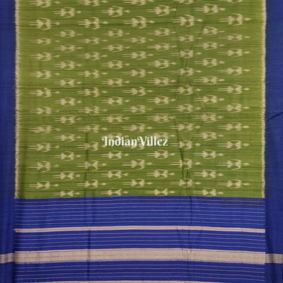 Mehendi Green Blue Gopalpur Tussar Silk Saree